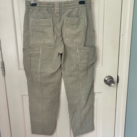 Anthropologie Angela Cropped Cargo Pants Size 27 Moss Cotton and Tencel Utility - Picture 11 of 14